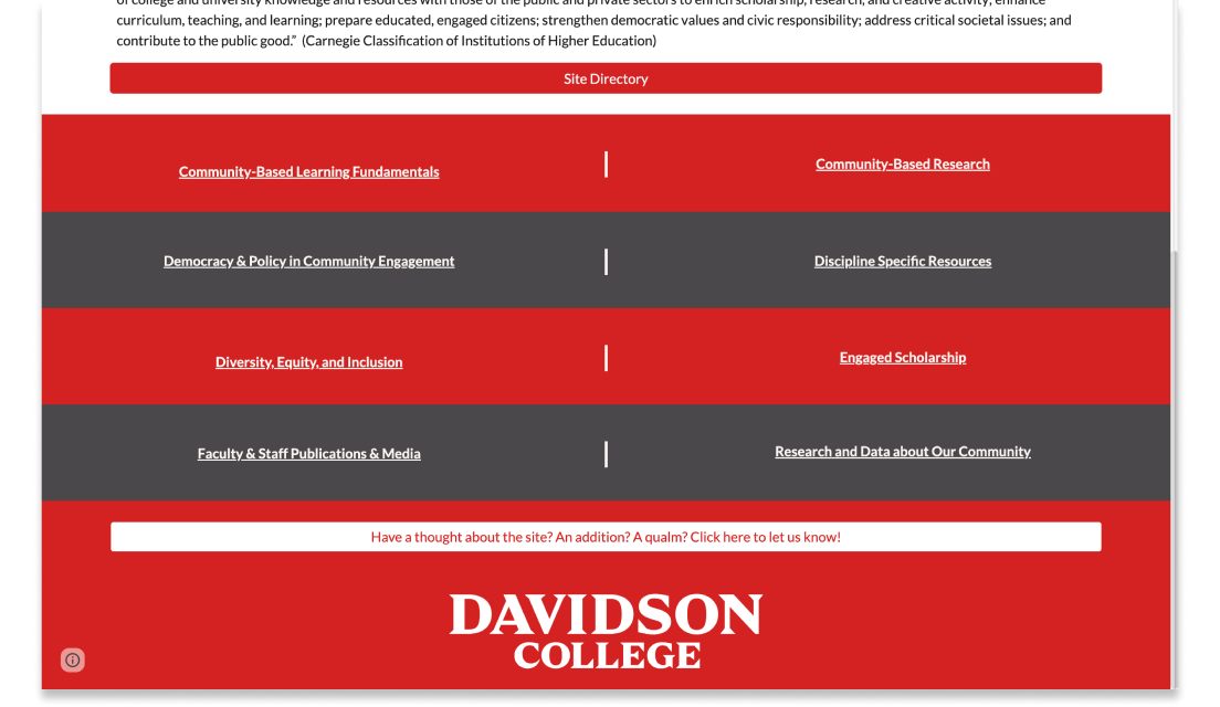 Contact Information Page