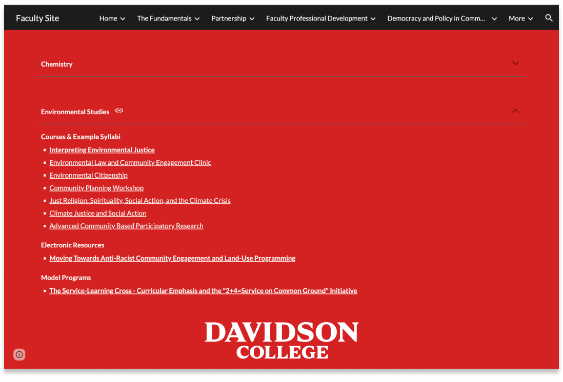 Environmental Science Syllabus Page